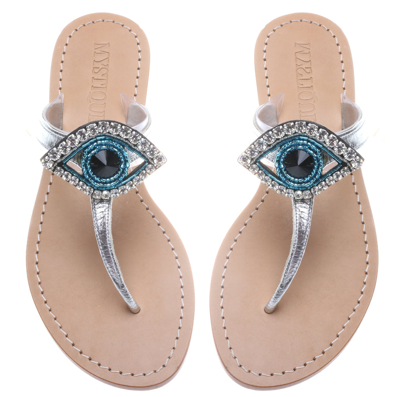 Blue Evil Eye - Mystique Sandals