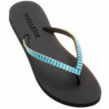 Oxnard Flip Flop Black Turquoise-In Stock
