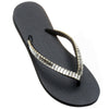 Oxnard Flip Flop Black Clear