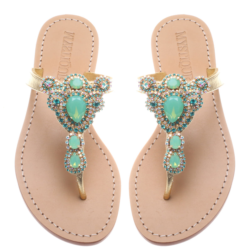 Green Teardrop - Mystique Sandals