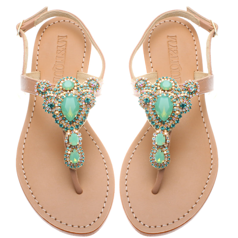 Green Teardrop - Mystique Sandals